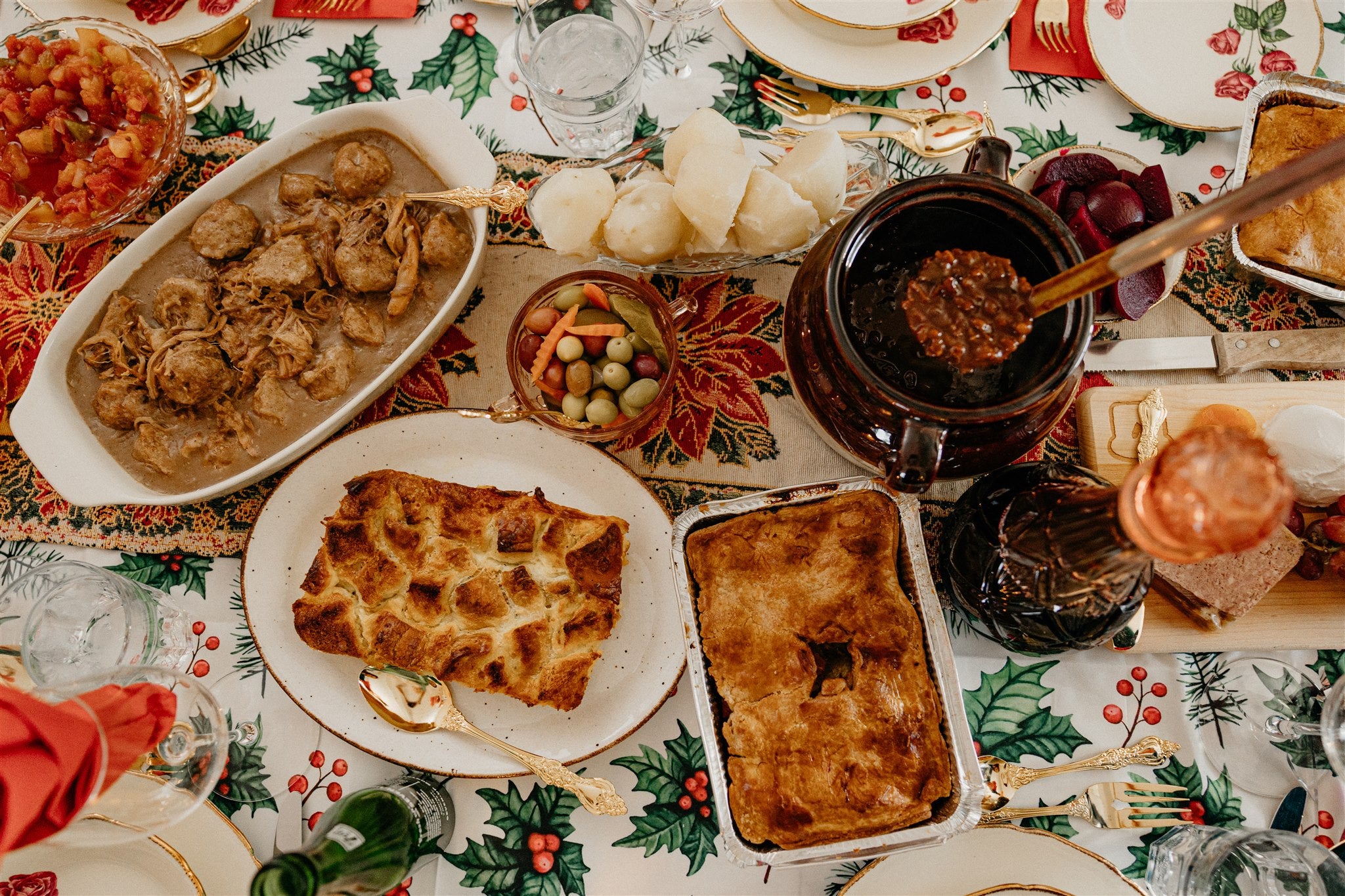 Table traditionnelle de noel festive 