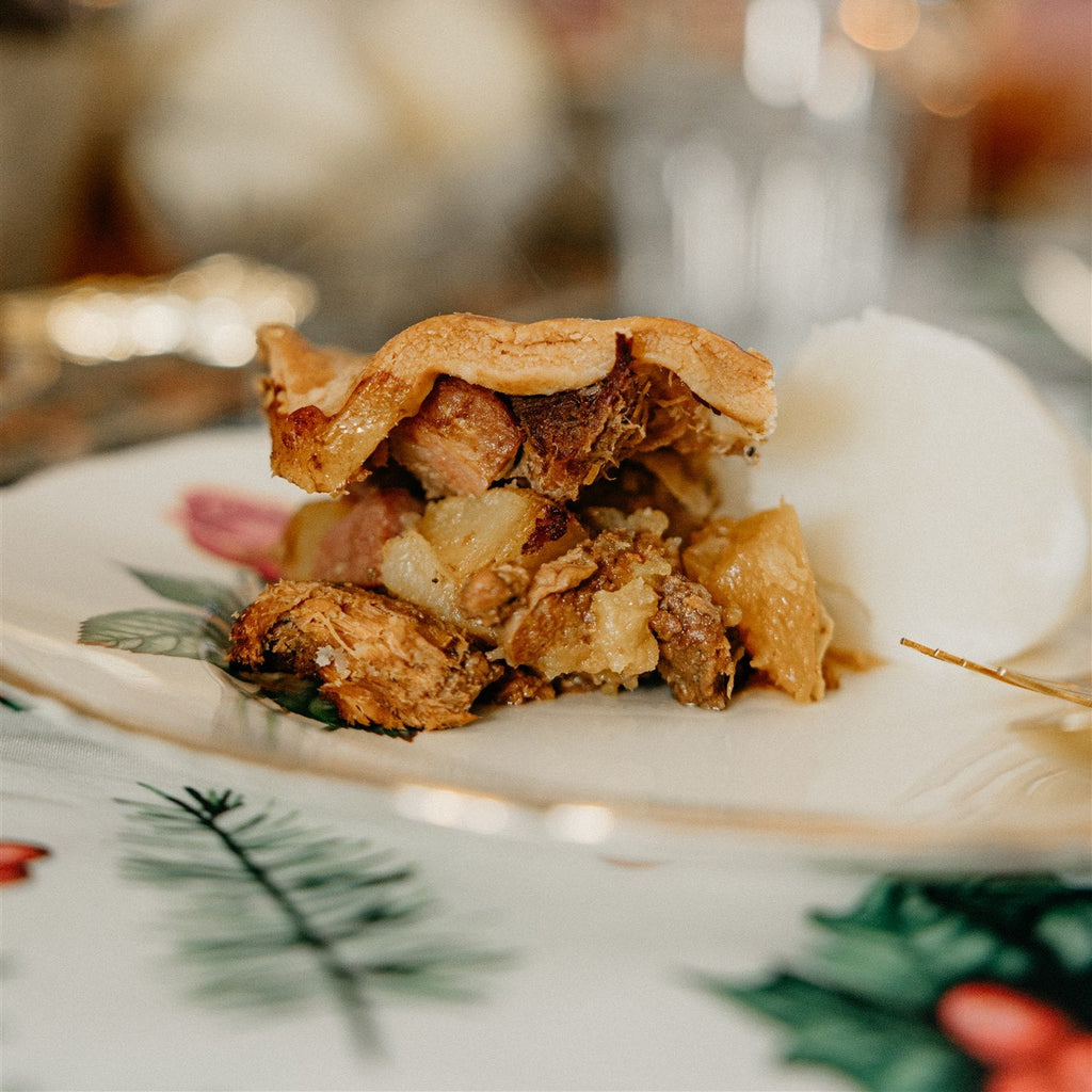 Tourtière du Lac La Bine, pâte au gras de bacon.