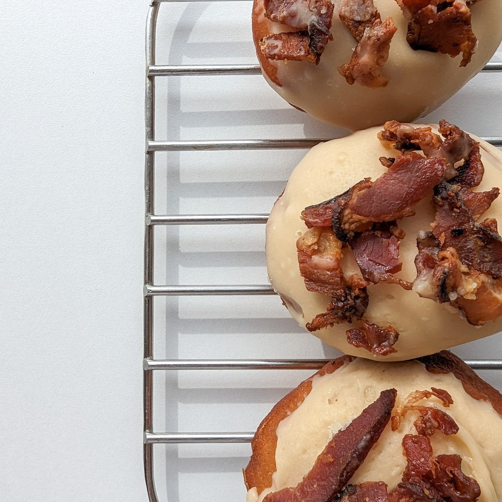 Beigne aux patates au sucre à la crème et bacon